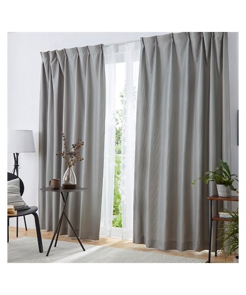 nissen（ニッセン）の「【カーテンセット】カーテン＆レース４枚セット｜ワッフル（家具・メンズ・イエロー/ベージュ/アイボリー/ピンク/ラベンダー/ライトブルー/ライトグリーン/ブラウン/赤/グレー/グレージュ/グリーン/ネイビー・11=幅100×長さ110cm×4枚/12=幅100×長さ135cm×4枚/13=幅100×長さ150cm×4枚/14=幅100×長さ178cm×4枚/15=幅100×長さ185cm×4枚/16=幅100×長さ200cm×4枚/17=幅100×長さ230cm×4枚/24=幅150×長さ178cm×4枚/10=幅100×長さ90cm×4枚）」の2枚目の写真