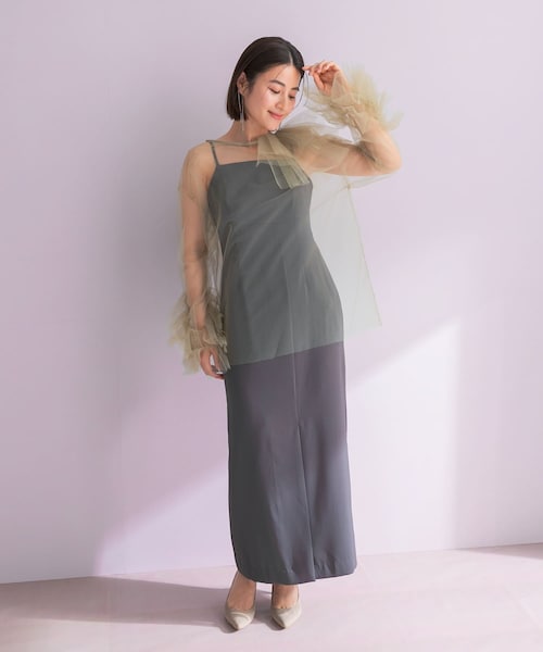 URBAN RESEARCH ROSSO（アーバンリサーチロッソ）の「ANDRESD　BLOOMING TULLE DRESS（ワンピース・レディース・L.BLUE/OLIVE/BLACK・36/38）」の18枚目の写真