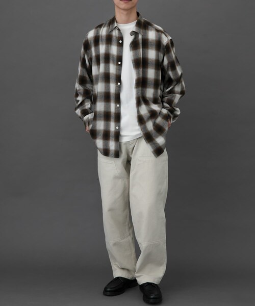 URBAN RESEARCH DOORS(アーバンリサーチドアーズ)の「FORK&SPOON ネルチェックシャツ(シャツ/ブラウス・メンズ・NAVY/BROWN/GREEN/IVORY・4/5)」の18枚目の写真