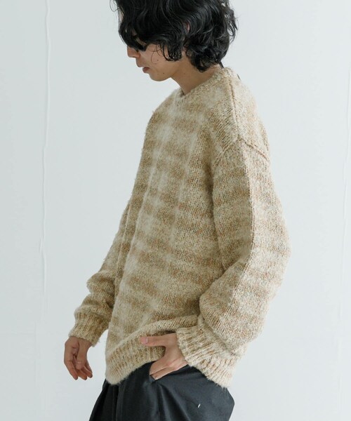 URBAN RESEARCH（アーバンリサーチ）の「URBAN RESEARCH iD　ブークレメランジニット（ニット/セーター・メンズ・GRAY/BEIGE・M/L）」の14枚目の写真