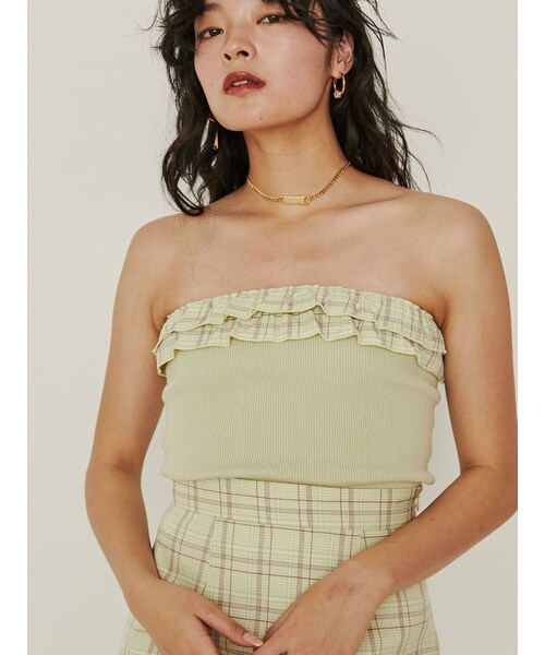 PAMEO POSE（パメオポーズ）の「Perfect Bare Top（その他トップス・レディース・ブラック/ピンク/グリーン・F）」の14枚目の写真