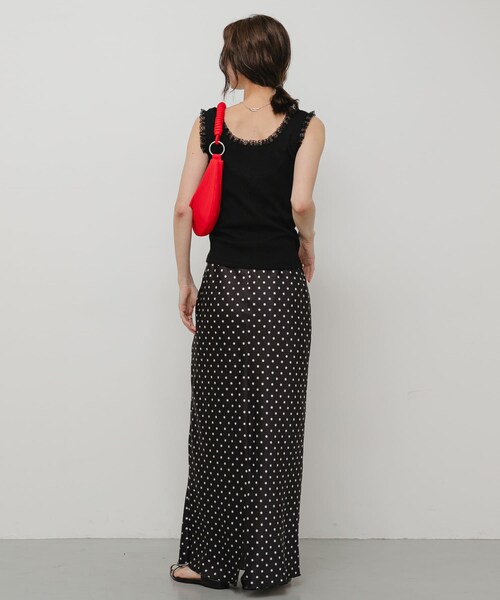 SENSE OF PLACE by URBAN RESEARCH（センスオブプレイスバイアーバンリサーチ）の「レースフリルタンクトップ（タンクトップ・レディース・OFF WHITE/BLACK・One）」の15枚目の写真