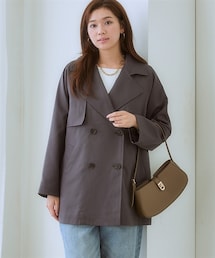 7days Life Styling | 防花粉ライナー付きミドル丈トレンチコート<大きいサイズ有>(トレンチコート)