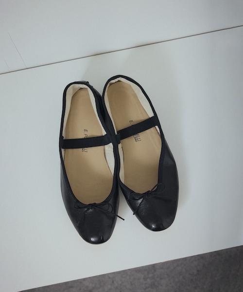 ADAM ET ROPE'（アダムエロペ）の「【porselli（ポルセリ）】ストラップバレエ（パンプス・レディース・ブラック/ベージュ系・36/37/38/39）」の9枚目の写真