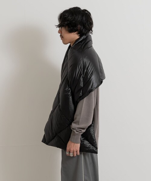 THE GOODLAND MARKET(ザグッドランドマーケット)の「『別注』KWD×ザ グッドランド マーケット GREEN DOWN STALL(マフラー・レディース・BLACK・one)」の12枚目の写真