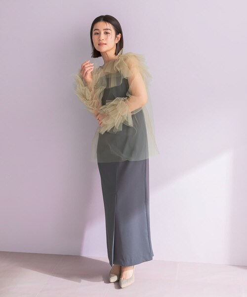 URBAN RESEARCH ROSSO（アーバンリサーチロッソ）の「ANDRESD　BLOOMING TULLE DRESS（ワンピース・レディース・L.BLUE/OLIVE/BLACK・36/38）」の19枚目の写真