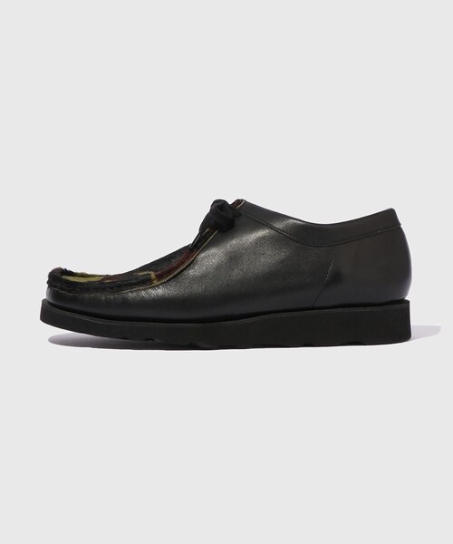 ADAM ET ROPE'（アダムエロペ）の「【Padmore&Barnes for WILD LIFE TAILOR】EX COMBI LEATHER MOC（モカシン/デッキシューズ・メンズ・グリーン系・24.5/25.5/26.5/27.5）」の5枚目の写真
