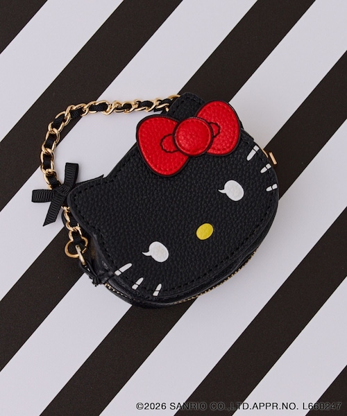 VIS(ビス)の「【HELLO KITTY×VIS】フェイスポーチチャーム(ポーチ・レディース・ブラック/オフホワイト・F)」の9枚目の写真