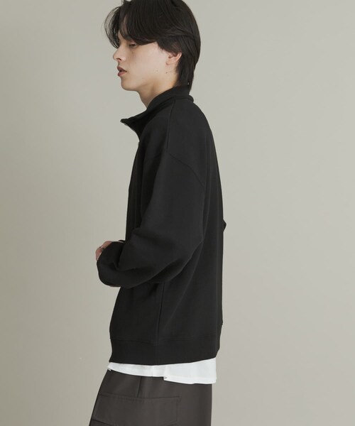 SENSE OF PLACE by URBAN RESEARCH（センスオブプレイスバイアーバンリサーチ）の「『一部WEB限定カラー』ハーフジップロングスリーブスウェット（スウェット・メンズ・BLACK/GRAY/NAVY/GREEN/L.BLUE・M/L）」の7枚目の写真