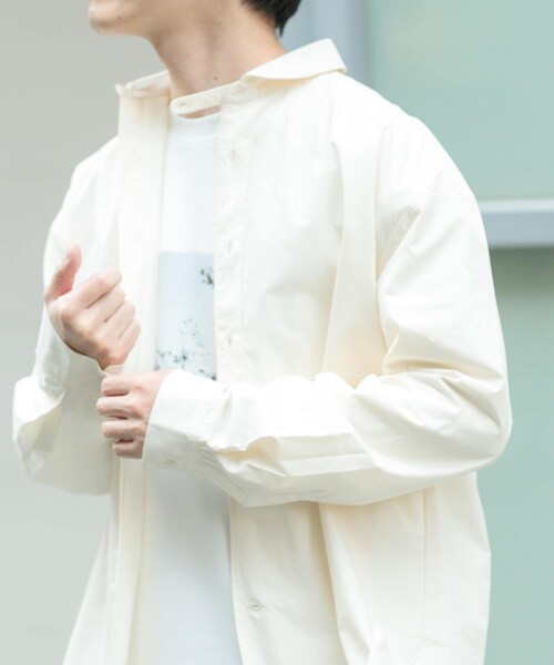 ITEMS URBANRESEARCH（アイテムズ アーバンリサーチ）の「ブロード ラウンドカラーシャツ（シャツ/ブラウス・メンズ・SAX/IVO/PPL/LIME GREEN・M/L）」の10枚目の写真