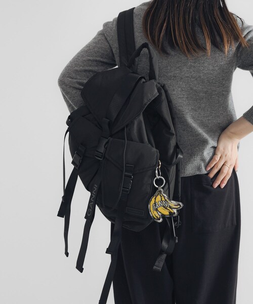 URBAN RESEARCH(アーバンリサーチ)の「GANNI Recycled Tech Backpack(バックパック/リュック・レディース・Black・-)」の4枚目の写真