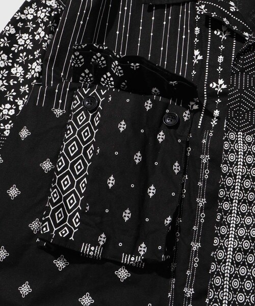 ADAM ET ROPE'(アダムエロペ)の「【ENGINEERED GARMENTS for WILD LIFE TAILOR】EX BDU Jacket - Cotton Patchwork Print(その他アウター・メンズ・ブラック・L/M/S/XS)」の16枚目の写真