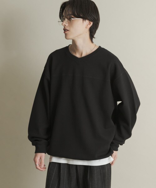 SENSE OF PLACE by URBAN RESEARCH(センスオブプレイスバイアーバンリサーチ)の「カノコVネックスウェット(スウェット・メンズ・BLACK/NAVY/BORDEAUX・M/L)」の7枚目の写真