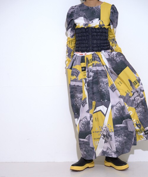 THE GOODLAND MARKET（ザグッドランドマーケット）の「old honey　61℃skirt（スカート・レディース・white/yellow・one）」の18枚目の写真