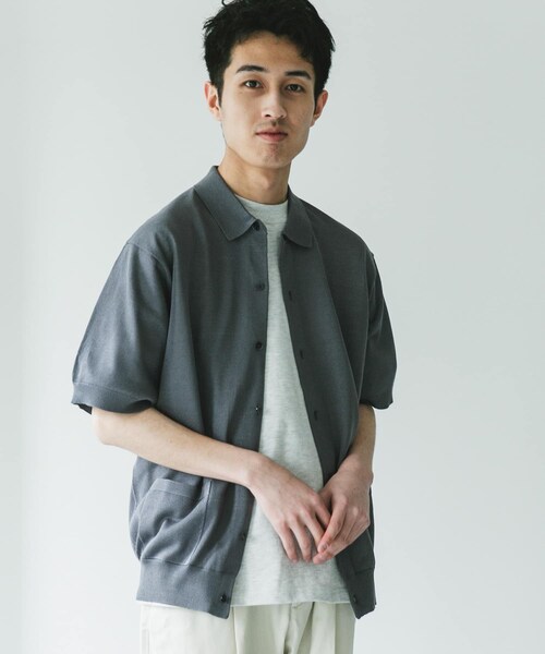 URBAN RESEARCH DOORS(アーバンリサーチドアーズ)の「リネンライクショートスリーブシャツカーディガン(カーディガン/ボレロ・メンズ・BLACK/GRAY/NAVY・M/L)」の19枚目の写真