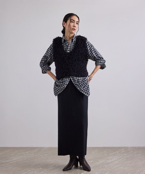 ADAM ET ROPE'(アダムエロペ)の「【INDIVIDUALIZED SHIRTS for SALON】別注フランネルチェックシャツ / グレー(シャツ/ブラウス・レディース・グレー・F)」の3枚目の写真