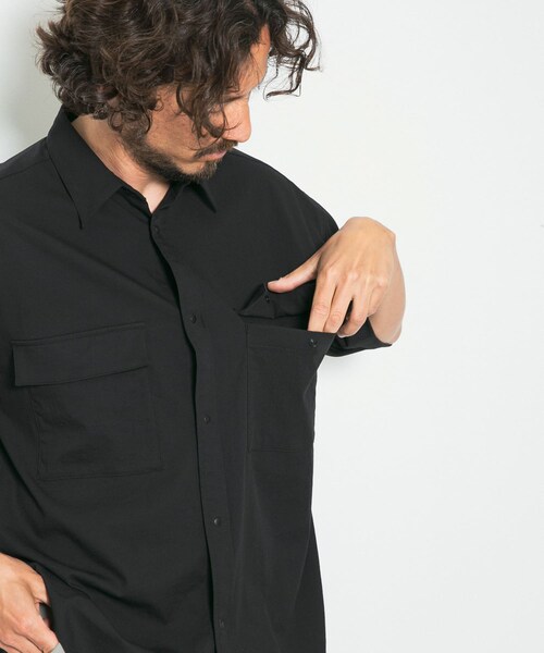 URBAN RESEARCH Sonny Label（アーバンリサーチサニーレーベル）の「OOPSノビイルダブルポケットシャツ（シャツ/ブラウス・メンズ・NAVY/BLACK/BEIGE・M/L/XL）」の10枚目の写真