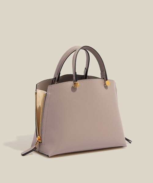 ROPE'（ロペ）の「【E'POR】Y BAG Mini【超軽量】（ハンドバッグ・レディース・ブラック/ライトグレー/キナリ/グリーン/ライトグリーン/ラベンダー/ダークグリーン/キミドリ/グレー/パープル/ピンク・F）」の2枚目の写真