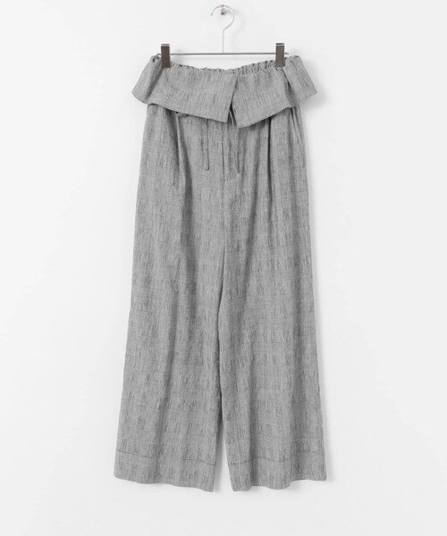 KBF（ケイビーエフ）の「ラップウエストイージーチェックパンツ∴（チノパンツ・レディース・GRAY/BLACK・one）」の17枚目の写真