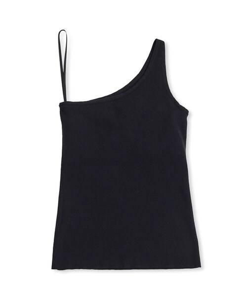 ADAM ET ROPE'（アダムエロペ）の「シルク混ワンショルタンクトップ（タンクトップ・レディース・ブラック/ダークブラウン系/ブルー系・F）」の17枚目の写真