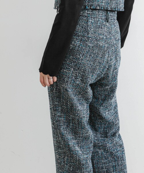 URBAN RESEARCH ROSSO（アーバンリサーチロッソ）の「F by ROSSO　ツイードビスチェ+ワイドパンツ（セットアップ・レディース・BLUE/BLACK・36/38）」の8枚目の写真