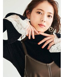 dazzlin | レースモールリブニット(ニット/セーター)