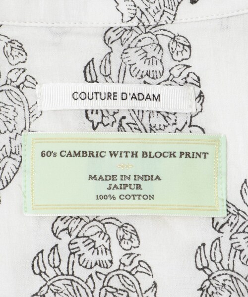 URBAN RESEARCH（アーバンリサーチ）の「COUTURE D’ADAME　Block Print Summerwear（シャツ/ブラウス・メンズ・WHT/BLK・40/42）」の11枚目の写真