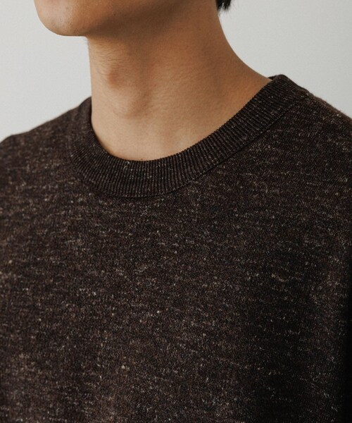 ADAM ET ROPE'（アダムエロペ）の「リネン ミックス リバーシブルニット（ニット/セーター・メンズ・ブラック系/ダークブラウン系/グリーン・L/M）」の19枚目の写真