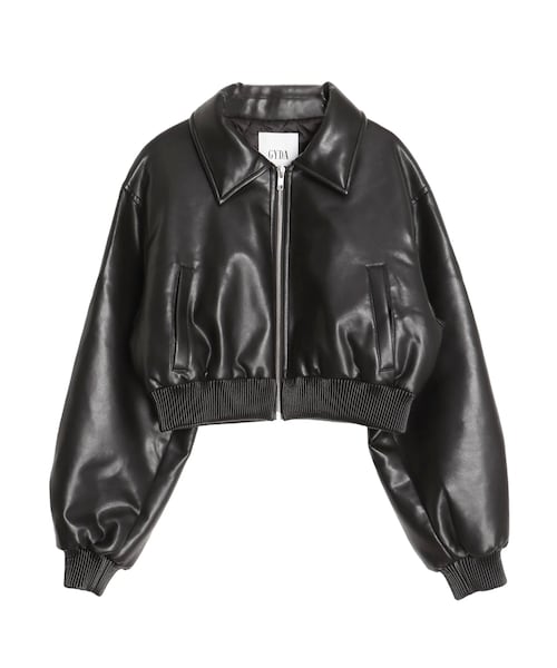 【TINY】fake leatherショートブルゾン