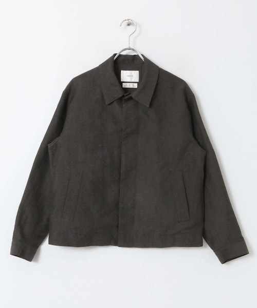 URBAN RESEARCH DOORS(アーバンリサーチドアーズ)の「UNIFY LINEN/WOOL Short Blouson∴(ブルゾン・レディース・CHARCOAL/ECRU・one)」の2枚目の写真