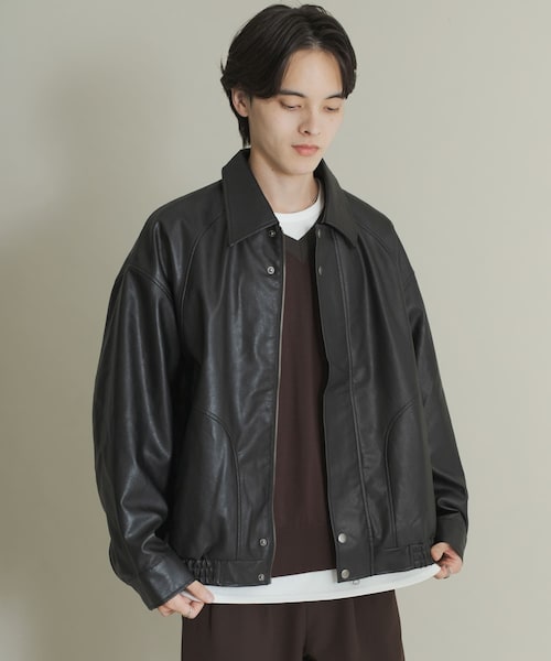 SENSE OF PLACE by URBAN RESEARCH(センスオブプレイスバイアーバンリサーチ)の「FLブルゾン(ブルゾン・メンズ・BLACK/BROWN・S/M/L)」の1枚目の写真