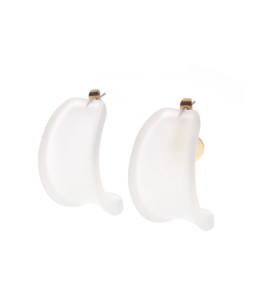 LAGUNAMOON（ラグナムーン）の「マットクリアピアス（ピアス（両耳用）・レディース・ホワイト/ミントグリーン・F）」の2枚目の写真