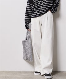 CHIC STYLE | 大きいサイズ 綿100％タックバギーデニムパンツ シックスタイル(デニムパンツ)
