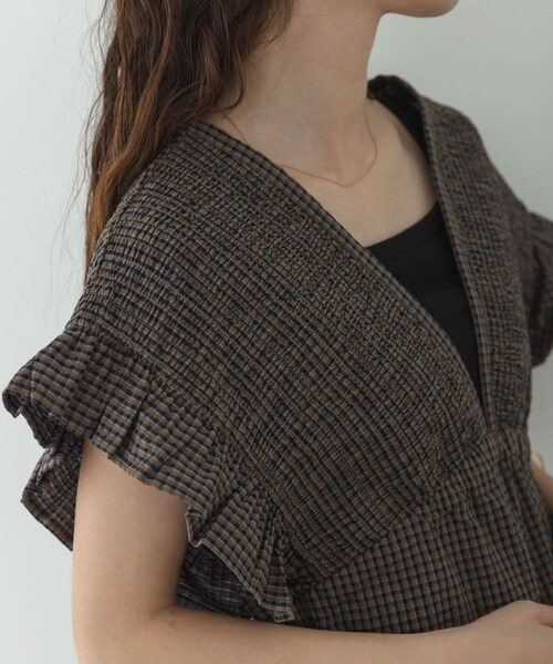 URBAN RESEARCH Sonny Label（アーバンリサーチサニーレーベル）の「シャーリングオールインワン（つなぎ/オールインワン・レディース・ブラウン/ベージュ/デニム・36/38）」の11枚目の写真