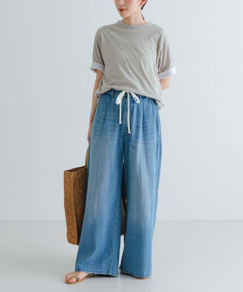 URBAN RESEARCH(アーバンリサーチ)の「リバーシブルTシャツ(Tシャツ/カットソー・レディース・RED×BEIGE/KHAKI×WHT/BLACK×OFF・FREE)」の20枚目の写真