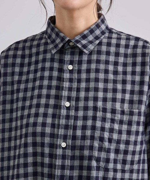 ADAM ET ROPE'(アダムエロペ)の「【INDIVIDUALIZED SHIRTS for SALON】別注フランネルチェックシャツ / グレー(シャツ/ブラウス・レディース・グレー・F)」の13枚目の写真