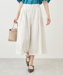 ROPE' PICNIC | ホワイトレーヨンナイロンガウチョパンツ(スラックス)