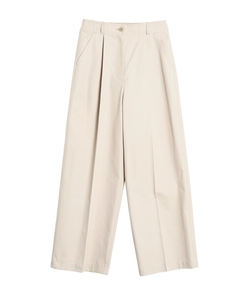 ELENDEEK（エレンディーク）の「UPRIGHT WIDE CHINO PT（チノパンツ・レディース・オフホワイト/ブラック/ベージュ・02/01）」の12枚目の写真