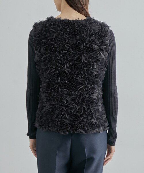 ROPE'（ロペ）の「【限定店舗・J'aDoRe限定】エレガンスオーガンジーフリルジレ（ベスト・レディース・ネイビー・F）」の20枚目の写真