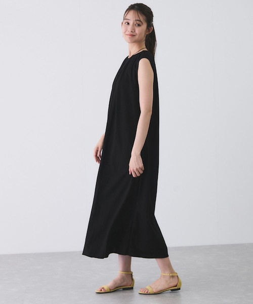 Jayro（ジャイロ）の「リネンライクカノコワンピース（ワンピース・レディース・ブラック/カーキ/ブルー系・M）」の6枚目の写真