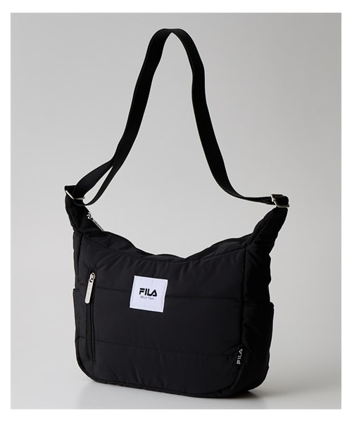nissen（ニッセン）の「FILAワッペン付ボンディングショルダーバッグ（ショルダーバッグ・メンズ・黒/グレージュ/ライトカーキ/ブルーグレー・Y）」の5枚目の写真