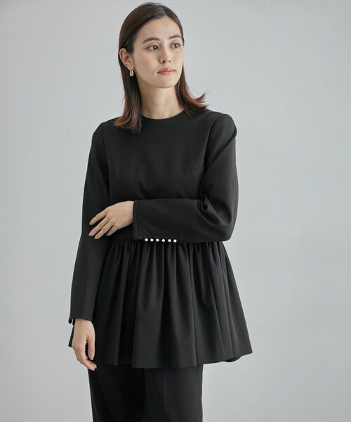 ROPE'（ロペ）の「【限定店舗・J'aDoRe限定】エレガンスティアードブラウス（シャツ/ブラウス・レディース・ブラック・38/36）」の5枚目の写真