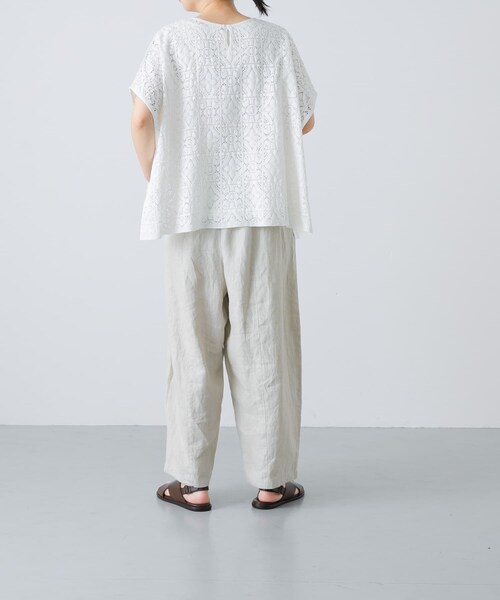 かぐれ(カグレ)の「コットンレースポンチョプルオーバー(Tシャツ/カットソー・レディース・OFF/BLACK・FREE)」の10枚目の写真
