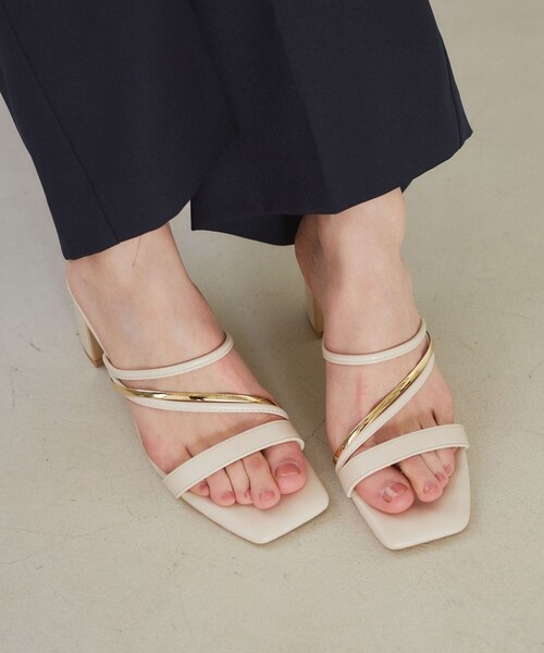 VIS（ビス）の「メタルヒールサンダル（サンダル・レディース・ブラック/オフホワイト・L/M/S）」の20枚目の写真