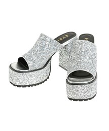 EVRIS | グリッターチャンキーヒールサンダル(サンダル)