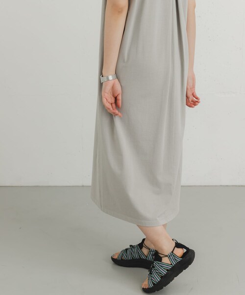 EKAL（エカル）の「製品染カットワンピース（ワンピース・レディース・グレージュ/ブラウン/グラファイト・one）」の10枚目の写真