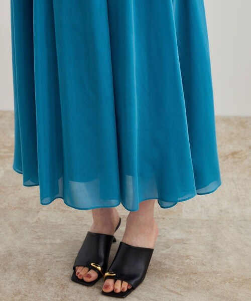 ROPE'（ロペ）の「【洗える】コットンシルクスカート（スカート・レディース・ブラック/ベージュ/ターコイズ・F）」の21枚目の写真
