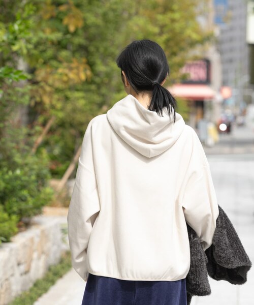 EKAL（エカル）の「ウォームドジャージフーディー（その他トップス・レディース・アイボリー/ブラック/ブラウン・one）」の8枚目の写真
