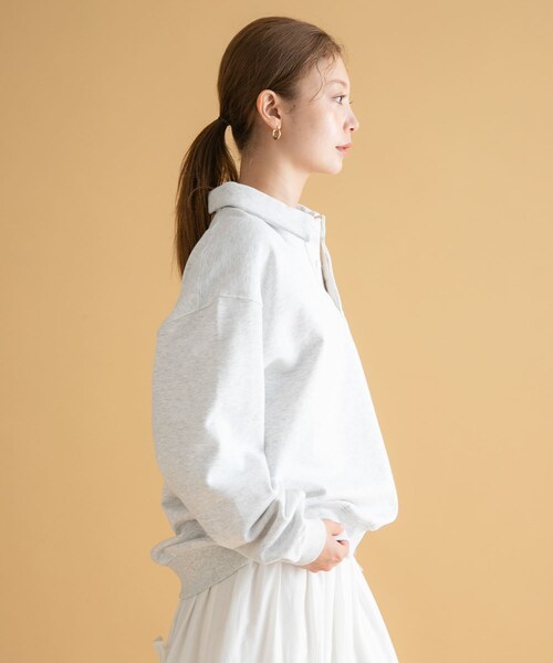 URBAN RESEARCH Sonny Label（アーバンリサーチサニーレーベル）の「GEM SPORTSWEAR　スウェットポロシャツ（スウェット・レディース・ブラウン/オートミール/チャコール・M/L）」の10枚目の写真
