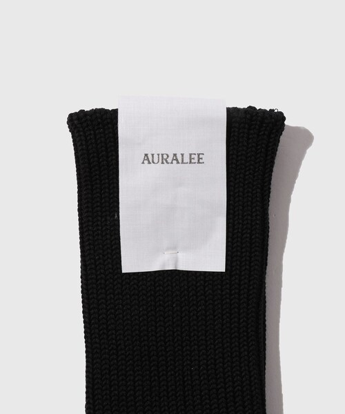 ADAM ET ROPE'(アダムエロペ)の「【AURALEE/オーラリー】COTTON LOW GAUGE SOCKS(ソックス/靴下・メンズ・ブラック/ホワイト/キナリ・F)」の5枚目の写真